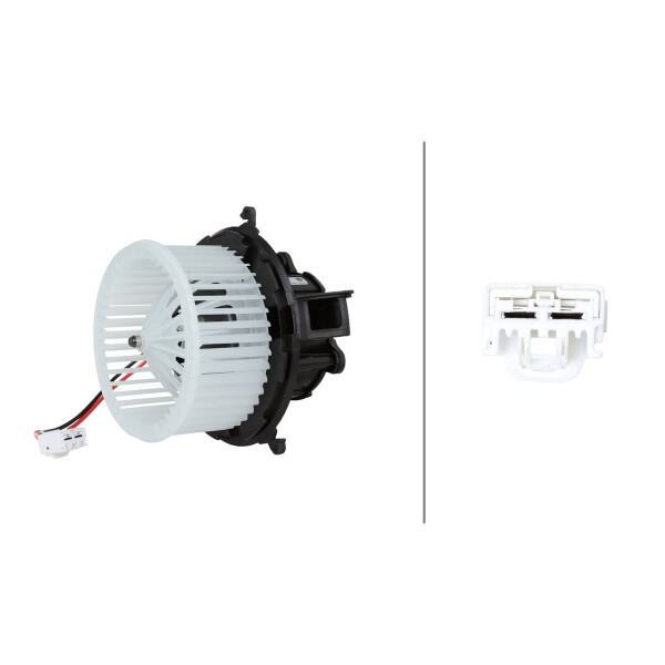 Interior Blower 12 V 240 W 2-pole HELLA suitable for e.g. OPEL ASTRA