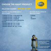 Interior Blower 12 V 288 W 2-pole HELLA suitable for e.g. PEUGEOT 308