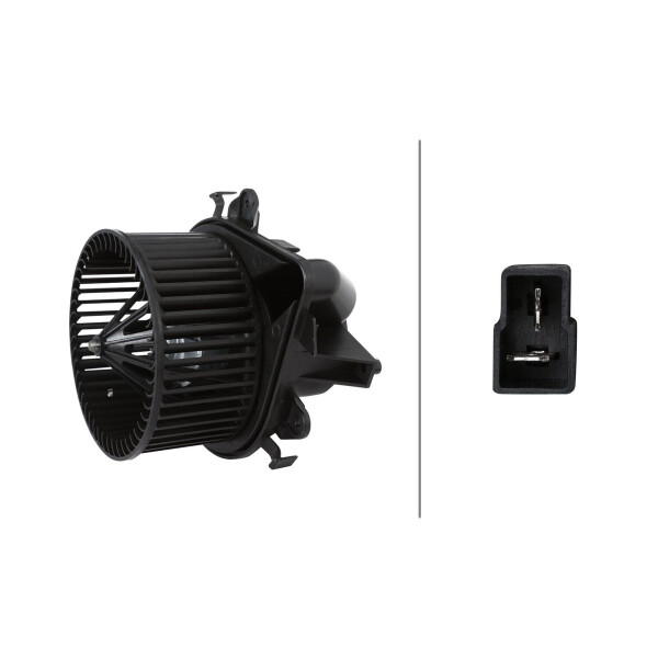 Interior Blower 12 V 180 W 2-pole HELLA suitable for e.g. FIAT DOBLO