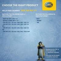 Interior Blower 12 V 222 W 2-pole HELLA IAM-Expertise suitable for e.g. VW UP!