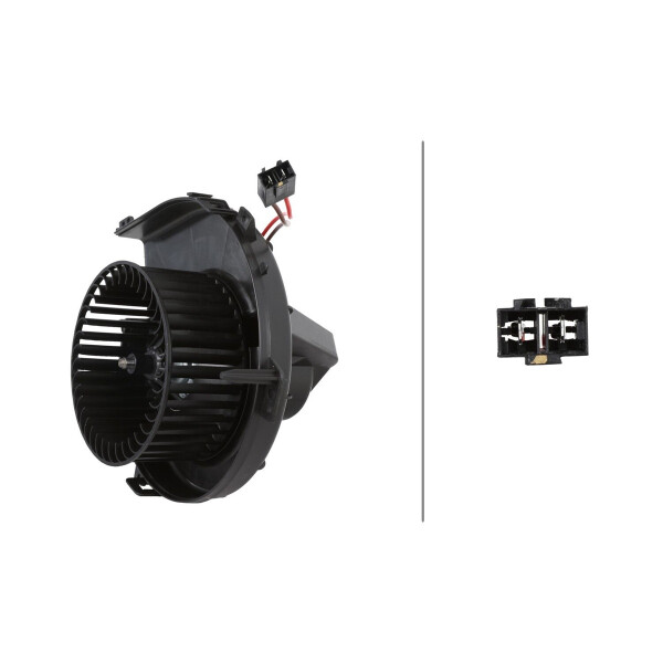 Interior Blower 12 V 234 W 2-pole HELLA suitable for e.g. OPEL CORSA