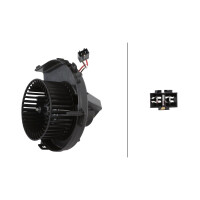 Interior Blower 12 V 234 W 2-pole HELLA suitable for e.g....