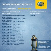 Interior Blower 12 V 186 W 2-pole HELLA for e.g. TOYOTA AVENSIS