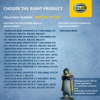 Innenraumgebläse 12 V 408 W 2-polig HELLA für u.a. MERCEDES-BENZ SPRINTER