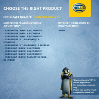 Interior Blower 12 V 240 W 2-pole HELLA suitable for e.g. FORD FOCUS