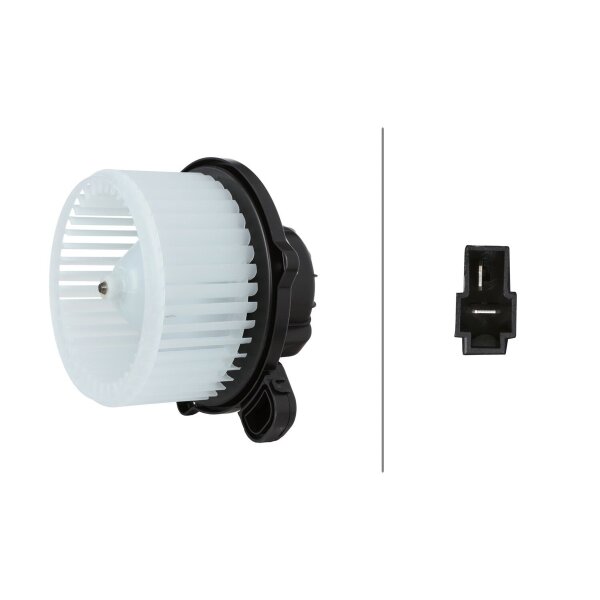 Interior Blower 12 V 228 W 2-pole HELLA suitable for e.g. HYUNDAI KONA