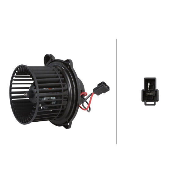 Interior Blower 12 V 126 W 2-pole HELLA suitable for e.g. KIA CEED