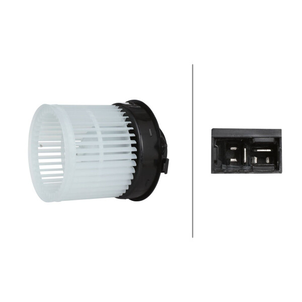 Interior Blower 12 V 156 W 2-pole HELLA suitable for e.g. NISSAN NOTE