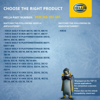 Interior Blower 12 V 228 W 2-pole HELLA suitable for e.g. IVECO DAILY