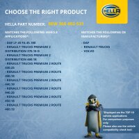 Interior Blower 24 V 348 W 2-pole HELLA for RENAULT TRUCKS and others