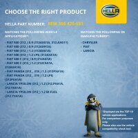 Lüfter Motorkühlung 12 V 60 W 2-polig HELLA passend für u.a. FIAT 500