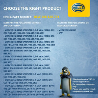 Lüfter Motorkühlung 12 V 180 W 2-polig HELLA für u.a. VW CRAFTER