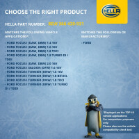 Engine Cooling Fan 12 V 250 W 4-pole HELLA suitable for e.g. FORD FOCUS