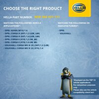 Engine Cooling Fan 12 V 102 W 2-pole HELLA suitable for e.g. OPEL CORSA