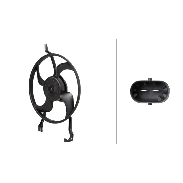 Lüfter Motorkühlung 12 V 72 W 2-polig HELLA passend für u.a. CITROËN C3