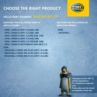 Engine Cooling Fan 12 V 168 W 2-pole HELLA suitable for e.g. OPEL CORSA