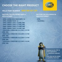 Lüfter Motorkühlung 12 V 168 W 2-polig HELLA für u.a. OPEL CORSA