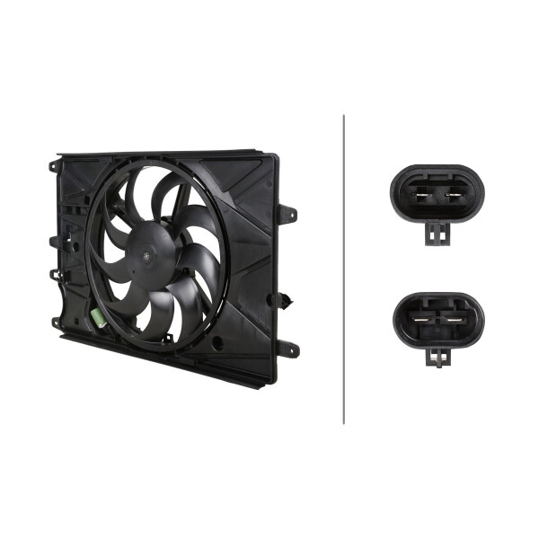Engine Cooling Fan 12 V 276 W 2-pole HELLA suitable for FIAT TIPO and others