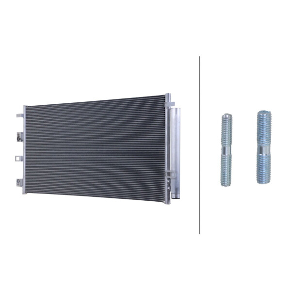 Kondensator Klimaanlage mit Trockner Kühlrippen gelötet HELLA für FORD KUGA