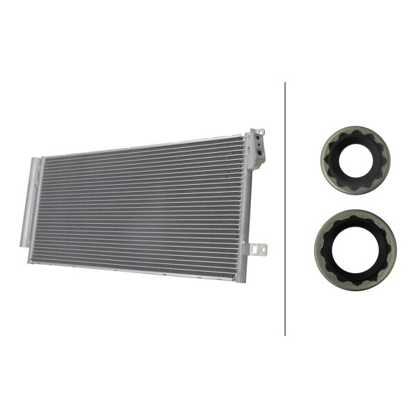 Air Conditioning Condenser HELLA IAM-Expertise for e.g. FIAT DOBLO