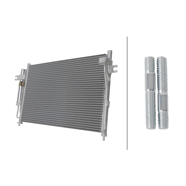 Kondensator Klimaanlage mit Trockner Kühlrippen gelötet HELLA für HYUNDAI GETZ