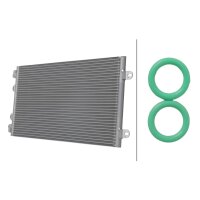 Air Conditioning Condenser without dryer HELLA fits FIAT...