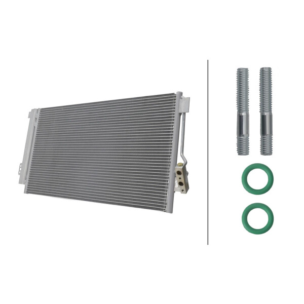 Kondensator Klimaanlage mit Trockner Kühlrippen gelötet HELLA für u.a. MB VITO