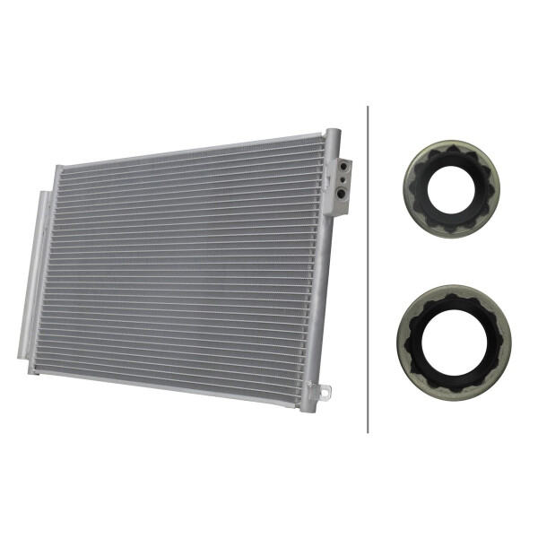 Kondensator Klimaanlage mit Trockner Kühlrippen gelötet HELLA für u.a. FIAT TIPO