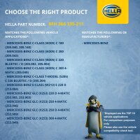 Wärmetauscher Innenraumheizung 246 x 133 mm HELLA für u.a. MB C-KLASSE