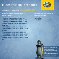 Heat Exchanger For Interior Heating 245 x 140 mm HELLA for PEUGEOT 206