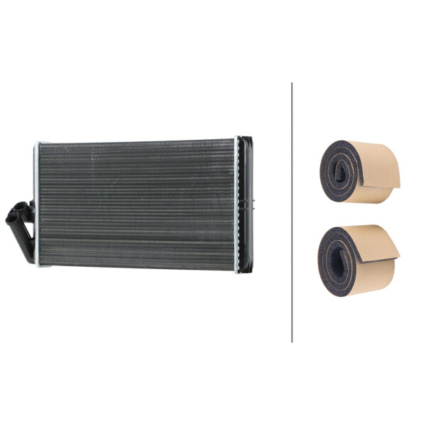 Wärmetauscher Innenraumheizung Kühlrippen 394 x 225 mm HELLA für MB ACTROS
