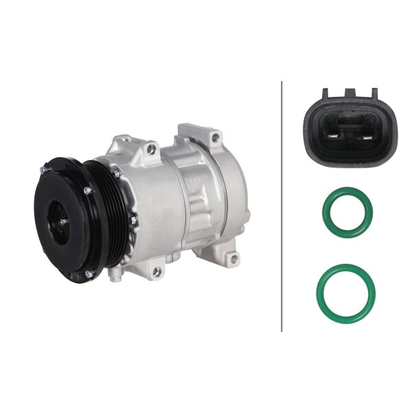 Air Conditioning Compressor 12 V Ø 110 HELLA suitable for e.g. TOYOTA CAMRY