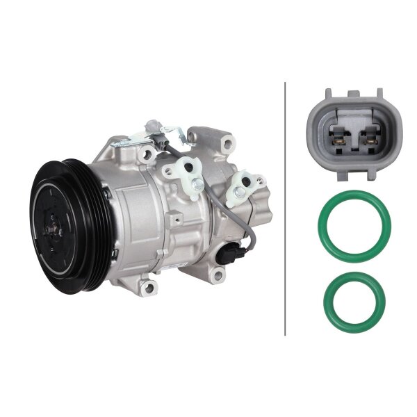 Air Conditioning Compressor 12 V Ø 120 HELLA IAM-Expertise suitable for TOYOTA