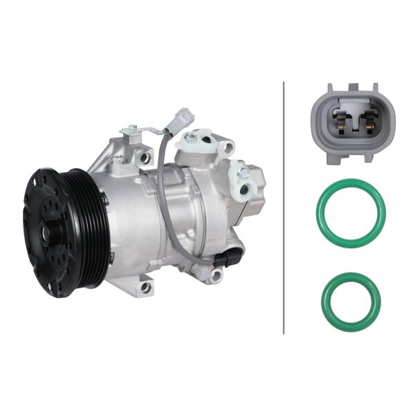 Air Conditioning Compressor 12 V Ø 110 HELLA suitable for e.g. TOYOTA YARIS