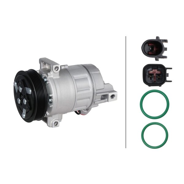 Air Conditioning Compressor 12 V Ø 120 HELLA suitable for e.g. VOLVO V90