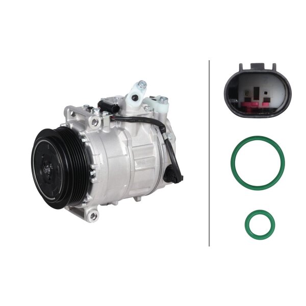 Klimakompressor 12 V Ø 110 HELLA für u.a. MERCEDES-BENZ C-KLASSE