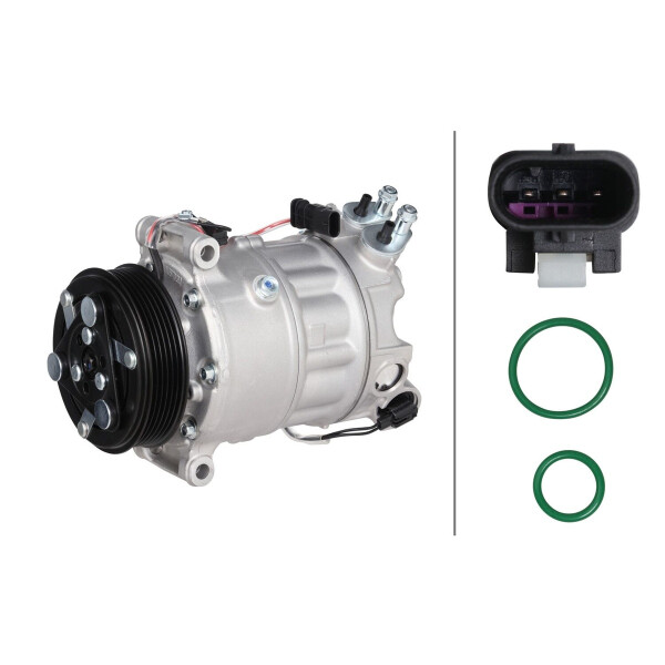 Klimakompressor 12 V Ø 109,5 HELLA für u.a. LAND ROVER RANGE ROVER IV