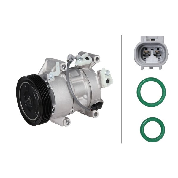 Air Conditioning Compressor 12 V Ø 110 HELLA suitable for e.g. TOYOTA YARIS