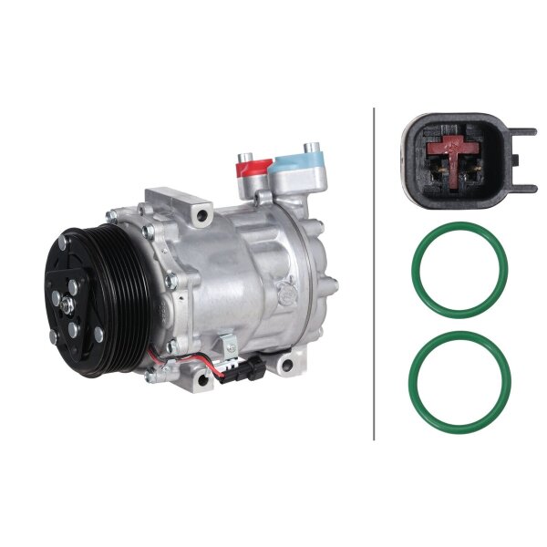 Air Conditioning Compressor 12 V Ø 110 HELLA suitable for e.g. FORD TRANSIT