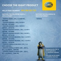 Air Conditioning Compressor 12 V Ø 120 HELLA suitable for e.g. TOYOTA AVENSIS