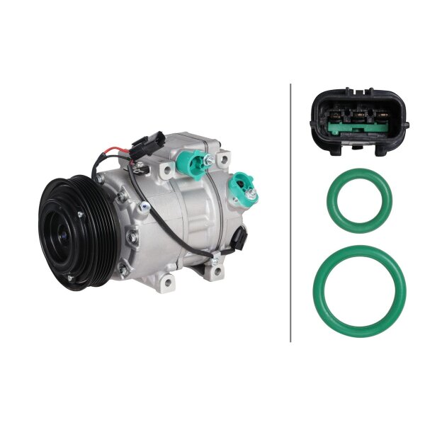 Klimakompressor 12 V Ø 119 HELLA IAM-Expertise passend für u.a. HYUNDAI ix35
