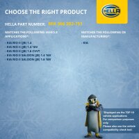 Air Conditioning Compressor 12 V Ø 119 HELLA suitable for e.g. KIA RIO