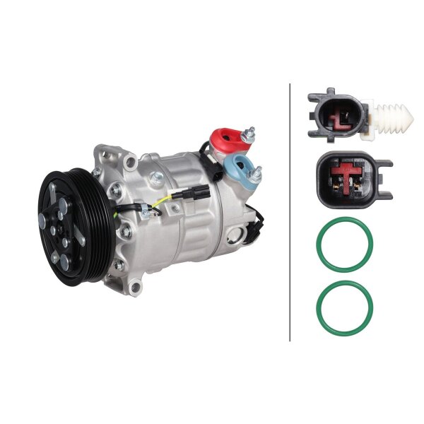 Air Conditioning Compressor 12 V Ø 120 HELLA suitable for e.g. VOLVO S60