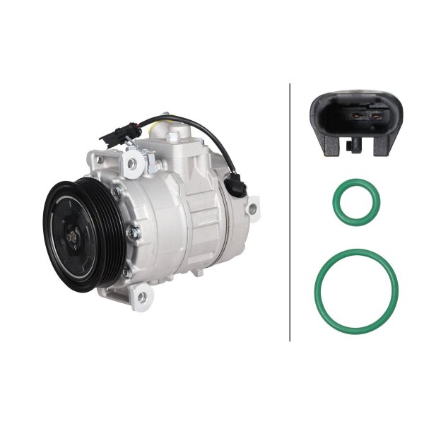 Air Conditioning Compressor 12 V Ø 110 HELLA suitable for e.g. BMW 3 Series