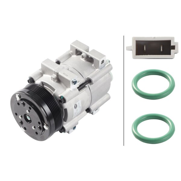 Klimakompressor 12 V Ø 114 HELLA IAM-Expertise für u.a. FORD TRANSIT