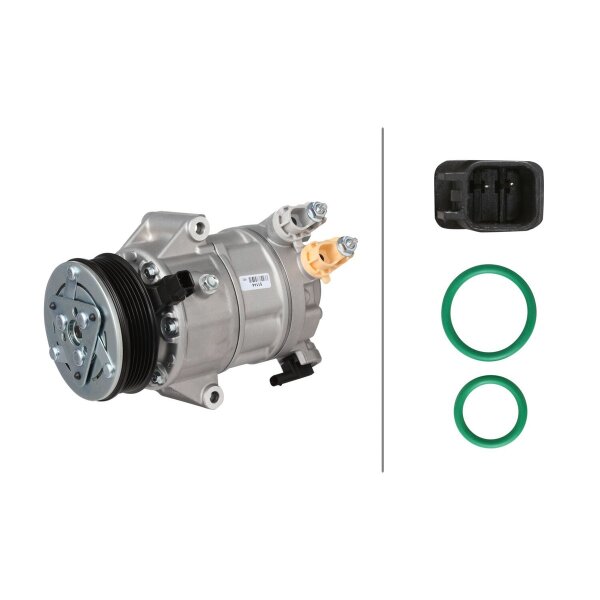 Klimakompressor 12 V Ø 108 HELLA IAM-Expertise passend für u.a. FORD KUGA
