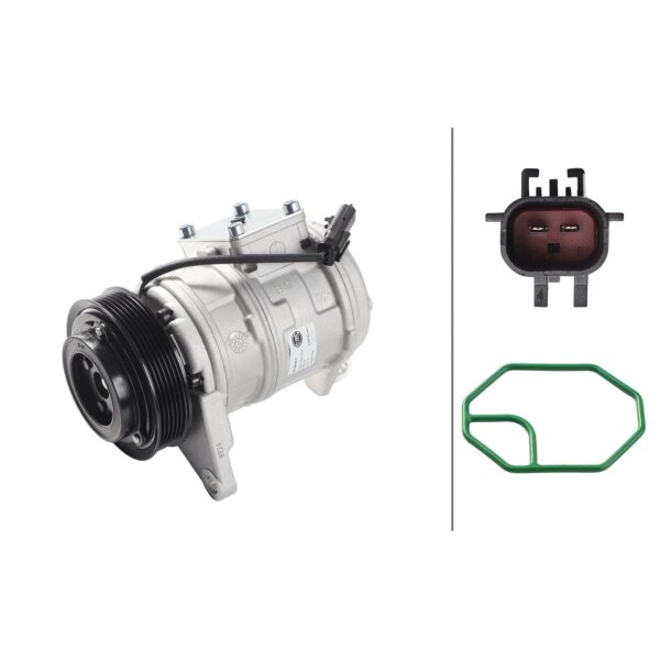 Klimakompressor 12 V Ø 120 HELLA IAM-Expertise für u.a. CHRYSLER VOYAGER