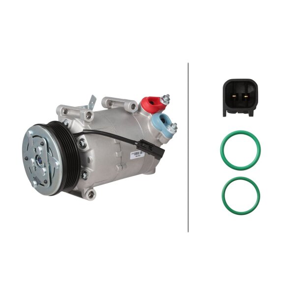 Klimakompressor 12 V Ø 108 HELLA IAM-Expertise passend für u.a. FORD KUGA