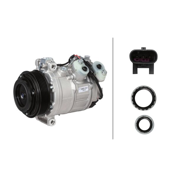 Air Conditioning Compressor 12 V Ø 110 HELLA for e.g. LAND ROVER DEFENDER