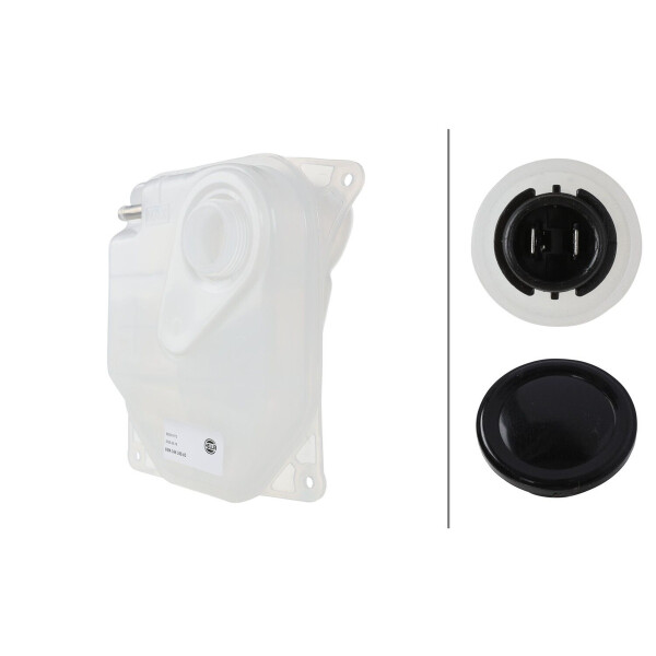 Ausgleichsbehälter Kühlmittel Kunststoff mit Deckel HELLA für u.a. AUDI A6